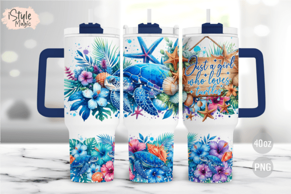 Download Sea Turtles 40oz Tumbler Wrap - Sea turtle Collection