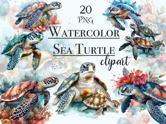 Download Watercolor Sea Turtle Clipart - Sea turtle Collection