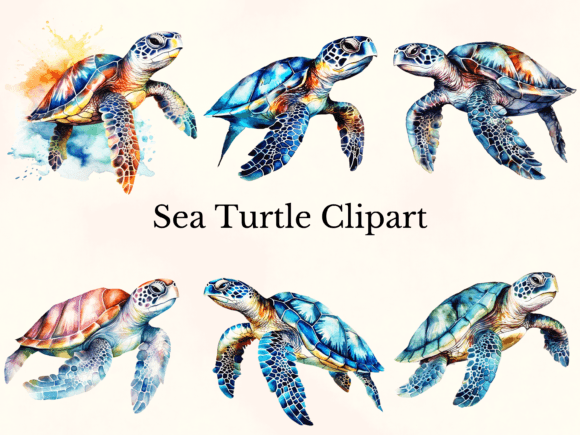 Download Watercolor Sea Turtle Clipart - Sea turtle Collection