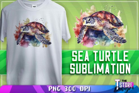 Download Sea Turtle Sublimation | T-Shirt Design - Sea turtle Collection