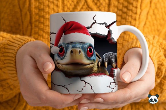 Download 3D Christmas Sea Turtle Mug Wrap 1 - Sea turtle Collection