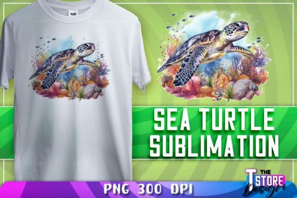 Download Sea Turtle Sublimation | T-Shirt Design - Sea turtle Collection