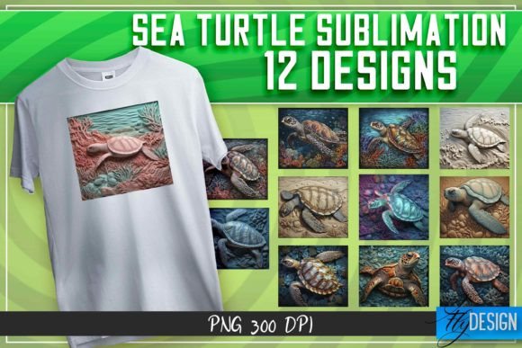 Download Sea Turtle Sublimation | T-Shirt Design - Sea turtle Collection
