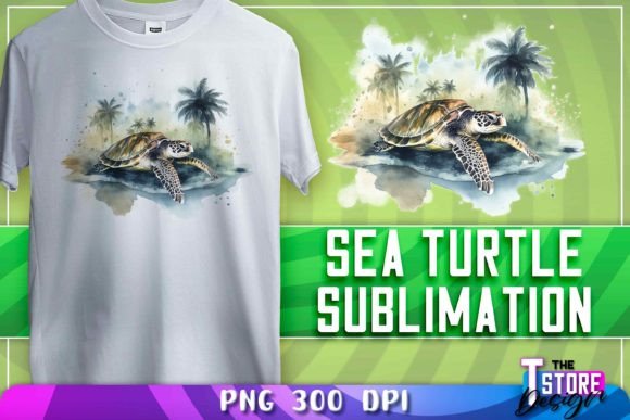 Download Sea Turtle Sublimation | T-Shirt Design - Sea turtle Collection