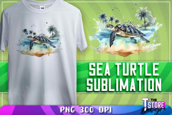 Download Sea Turtle Sublimation | T-Shirt Design - Sea turtle Collection
