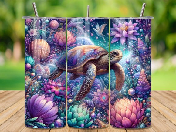 Download Mystic Lotus Sea Turtle Tumbler Wrap - Sea turtle Collection
