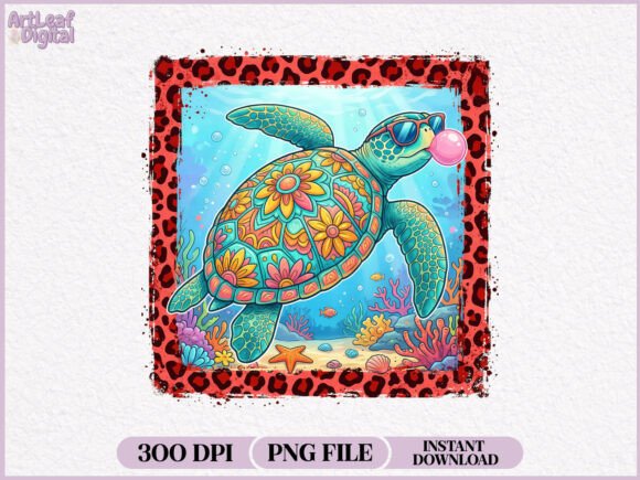 Download Floral Sea Turtle Summer Beach PNG - Sea turtle Collection