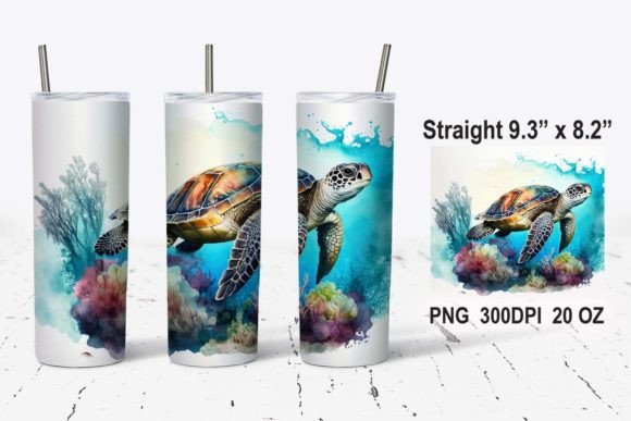 Download Sea Turtle Tumbler Wrap PNG - Sea turtle Collection